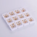 Set of 12 pairs of rainbow cloud stud earrings in individual white display gift boxes - Rainbow Cloud Style (12 Pairs)