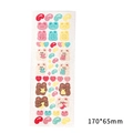 Lindas pegatinas láser de osos para manualidades de resina medida 170x65mm - Pegatina de Oso Blanco