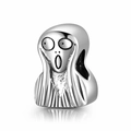 Charm perline in argento sterling S925 retrò per bracciale e collana fai da te - Stile L'Urlo (PC0545)