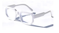 Classic thick square sunglasses with retro white frames and transparent lenses - C17 White Frame Clear Lens