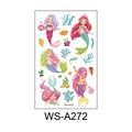 Waterproof mermaid cartoon temporary tattoo sticker sheet for children style WS-A272 - Mermaid (WS-A272)