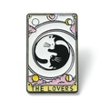 Broche en émail tarot les amoureux chat yin yang avec design mignon de chaton câlin - Tarot The Lovers