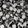 Perline da pallavolo bianche e nere in pasta polimerica per gioielli fai da te 10mm - Pallavolo