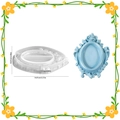 Baroque style oval silicone mold for vintage resin jewelry tray DIY making - Silicone Mold / Large European Embossed Tray