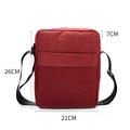 Bolso bandolera rojo para hombre en tela Oxford impermeable con correa ajustable - Burdeos