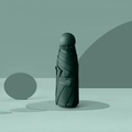 Compact dark green five-fold mini capsule umbrella with spherical handle design - With Capsule Box / 6 Ribs Thickened Black Glue / Dark Green