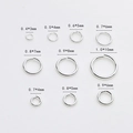 Silver plated open jump rings in various sizes for DIY jewelry making and connecting - 0.6x5mm / Real Silver Plated