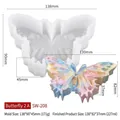 3D vlinder siliconen mal met doorschijnende afwerking en kleurrijke harsvoorbeelden - Vlinder A