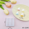 Dettaglio di stampi in silicone a forma di bevanda animale e pezzi in resina con misure - Mini Animale Cartone Animato A1-2245