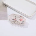 Pinza de pelo de acrílico transparente con diseño de cerdo lindo para peinados elegantes - Oso de Dibujos Animados