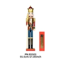 55cm Nutcracker King soldier with gold crown and scepter in classic red and blue outfit - King Style (R5503)