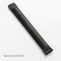 Black hair bun maker tool with fishbone braid texture, measuring 21.5cm by 2.5cm - Hair Bun Maker / Natural Black