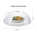 Couvercle micro-ondes avec plateau, 26,5cm cloche anti-éclaboussures robuste - Avec plateau