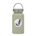 Vacuum insulated 650ml water bottle in olive green finish with lily of the valley print - Bean Green Lily of the Valley