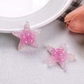 Macro shot of pink glitter resin starfish accessories with white polka dots for DIY crafts - Small / Starfish - Rose Red