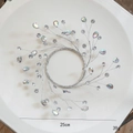 Ghirlanda di cristallo argento da 25cm con perline scintillanti per decorazioni - Grande Ghirlanda