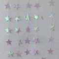 Iridescent laser star garland with reflective glitter finish for birthday party decoration - 4m Iridescent Pink Star Garland