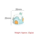 Figurine miniature d'igloo en résine bleu clair avec toit enneigé, 26 mm x 26 mm - Igloo 3D