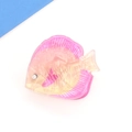 Pinza para el pelo de pez en acrílico con degradado rosa y amarillo y diamantes - Pez con Degradado Rosa y Amarillo