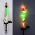 Solar skull hand candle light with green candle and orange flame for garden decor - Ghost Hand Candle (Green)