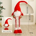 Standing Christmas gnome with telescopic legs extending from 55cm up to 80cm tall - Five-Pointed Star (55-80cm Telescopic)