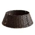 Panier de pied de sapin de Noël en osier tressé marron foncé pour base décorative - Petit / Marron