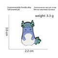Cute blue and purple cartoon dragon enamel brooch pin made of eco-friendly alloy - Cute Purple Dragon (CC2264)