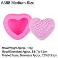 Medium size A368 heart shaped silicone mold with grid texture for DIY candles and soaps - Medium / Pink