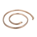 Elegant rose gold titanium steel snake bone chain necklace in a circular layout - 4mm-50cm (KN203798-Z) / Rose Gold