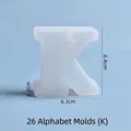 Siliconen mal hoofdletter K voor epoxyhars met afmetingen 6,4x6,3x2,2cm voor DIY - Letter K