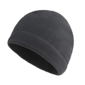 Close-up of black fleece bike helmet liner with durable reinforced stitching and soft texture - Dark Gray