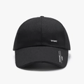 Klassieke zwarte katoenen baseballpet met zilveren SPORT-badge en witte modeletters - Verstelbaar / Zwart