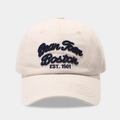 Gorra de béisbol vintage Boston bordada en algodón marfil para estilo deportivo al aire - Ajustable / Beige
