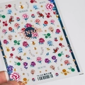 Adesivi per unghie con fiori di rosa e api per una decorazione manicure raffinata - Città Prospera (TS-316)