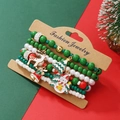 Set braccialetti natalizi con renne, fiocchi di neve e perline festive - Set Tema Natalizio SY0885-1