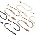 Collana a rete intrecciata a mano regolabile per cristalli con perline in tre colori - Supporto per Rete Marrone