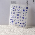 Gedetailleerde 5D-nagelsticker met paarse kruidenbloemen en 3D-structuren - Paarse Kruiden Serie (FEB-314)