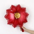 18-inch red flower foil balloon with golden center for wedding and party decor - 18 Inch Sunflower Red