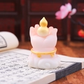 Pink hand holding golden gourd resin ornament with clouds on vintage book background - Hot Sale Decoration Series / Gourd Hand Ornament