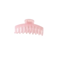 Minimalist large pale pink jelly hair claw clip with semi-transparent matte finish - Bulk Packaging / Pink