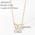 Especificaciones de tamaño detalladas para el colgante de collar de mariposa oro 18k - Collar de Mariposa de Madreperla (JDN20555) / Talla única