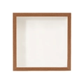 Macro detail of square wooden shadow box frame showing natural grain and depth - 5x7 inches (12.7x17.8cm) / Coffee / 3cm