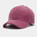 Classic corduroy baseball cap in dusty pink featuring a vintage minimalist design - Dusty Pink