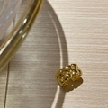 Anillo dorado minimalista de doble capa con forma de corazón y diseño abierto - Corazón de doble capa / Dorado