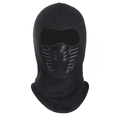 Men's winter balaclava set in black fleece with breathable air flow protection mask - Black