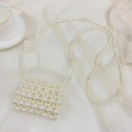 Artificial Pearl White (Flower Decorative Chain Bag)