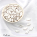 Perlmuttweiße 17x9mm Rauten-ABS-Perlenimitate für die DIY-Schmuckherstellung - Stil 40 Raute 17x9mm Weiß 10 Stk./Packung