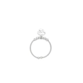 Silver-tone twisted band heart ring with textured hammer finish dangling pendant - Twisted Rope Heart Pendant / Steel