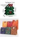 Christmas felt tree bag and six paper treat bags set with festive reindeer patterns - Xmas Tree Handbag + 6PCS Paper Bags Set ZD041