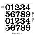 Detailed size specifications for 2-inch black vinyl number stickers with inch and cm labels - 2 Inch / Black